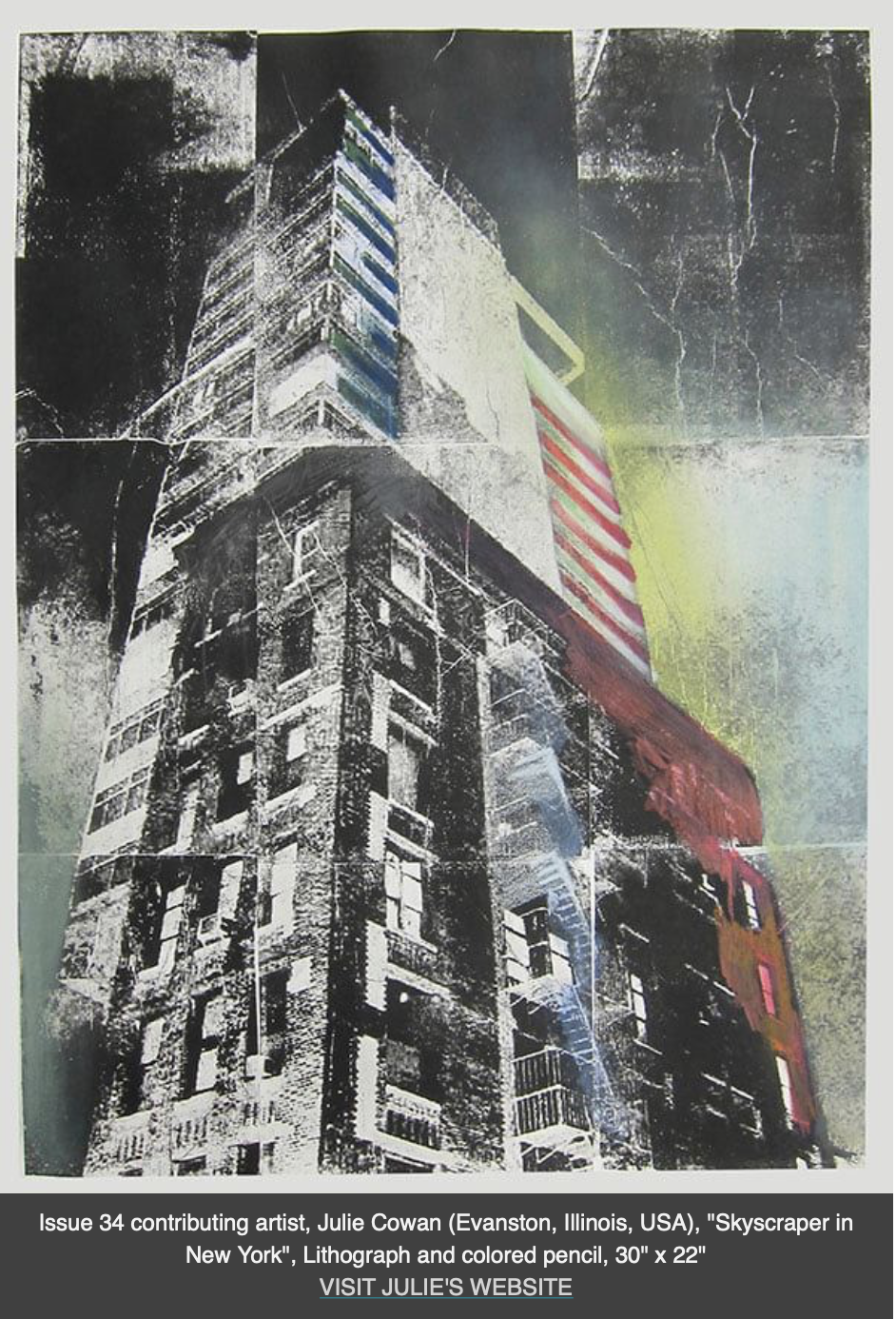 Skyscraper, lithograph in "The Hand" magazine
