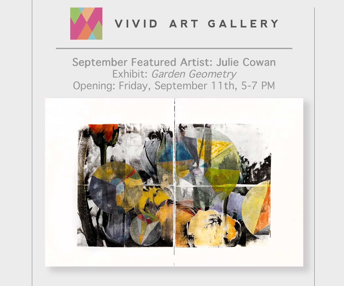 Julie Cowan Lithographs exhibit at vivid gallery exhibit September 2026